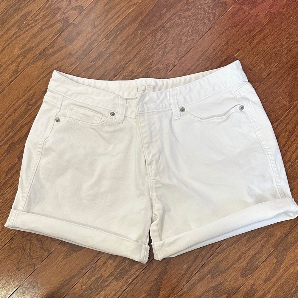 LOFT White Jean Shorts for Women